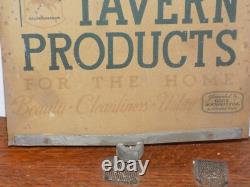 Vintage SOCONY VACUUM Tavern Products Double Sided Metal Sign Topper