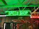 Vintage Speed Shop Double Sided Neon Sign Antique Patina Mancave Hot Rod Garage