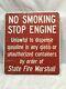 Vintage Stop Motor No Smoking Tin Metal Double Sided Gas Station Sign Garage