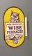 Vintage Scarce 28 Wise Owl Double Sided Flanged Porcelain Sign Car Gas Oil