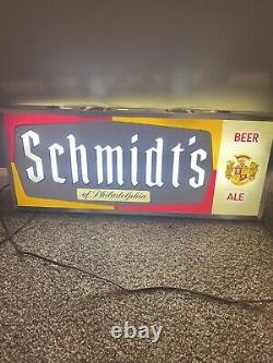 Vintage Schmidt's Light Up Bar Sign Double Sided