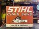 Vintage Sign Original! Double Sided Stihl Sign Heavy