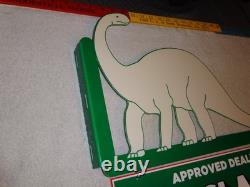 Vintage Sinclair Dinosaur Credit Card 20 Metal Enamel Gasoline Oil Flange Sign