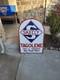 Vintage Skelly Double Sided Porcelain Tagolene Gasoline Tombstone Sign