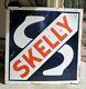 Vintage Skelly Gas Station Porcelain Advertising Sign Double Sided 48 Very Nice