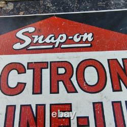 Vintage Snap-on Electronic Tune-up Service Sign Stout Sign Company Double-sided
