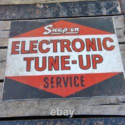 Vintage Snap-on Electronic Tune-up Service Sign Stout Sign Company Double-sided