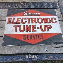 Vintage Snap-on Electronic Tune-up Service Sign Stout Sign Company Double-sided