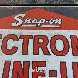 Vintage Snap-on Electronic Tune-up Service Sign Stout Sign Company Double-sided