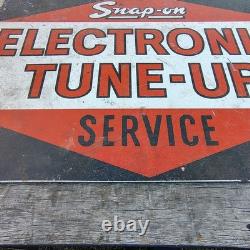 Vintage Snap-on Electronic Tune-up Service Sign Stout Sign Company Double-sided