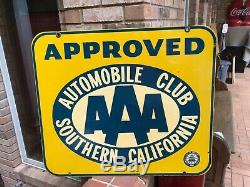 Vintage Southern California AAA SERVICE DOUBLE SIDED SIGN