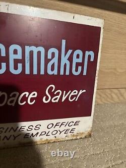 Vintage Spacemaker/Ericofon Telephone Double Sided Sign ORIGINAL RARE RARE