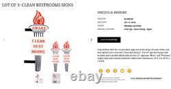Vintage Standard Gasoline Torch Clean Restroom Huge 2' Metal Award Bathroom Sign