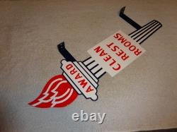 Vintage Standard Gasoline Torch Clean Restroom Huge 2' Metal Award Bathroom Sign