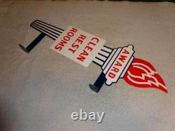 Vintage Standard Gasoline Torch Clean Restroom Huge 2' Metal Award Bathroom Sign
