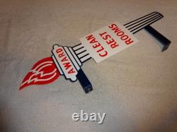 Vintage Standard Gasoline Torch Clean Restroom Huge 2' Metal Award Bathroom Sign