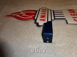 Vintage Standard Gasoline Torch Clean Restroom Huge 2' Metal Award Bathroom Sign