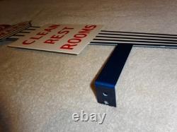 Vintage Standard Gasoline Torch Clean Restroom Huge 2' Metal Award Bathroom Sign