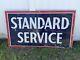Vintage Standard Service Gas Double Sided Large Porcelain Sign