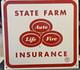 Vintage State Farm Insurance Metal Sign Old Logo 23.5 X 22 Double Sided