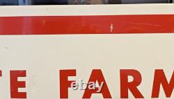 Vintage State Farm Insurance Metal Sign Old Logo 23.5 x 22 Double Sided