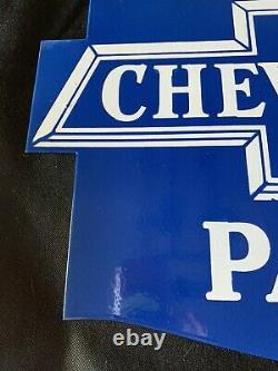 Vintage Style Genuine Chevrolet Parts Large 24x18 Inch Double Sided Porcelain