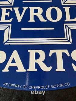 Vintage Style Genuine Chevrolet Parts Large 24x18 Inch Double Sided Porcelain