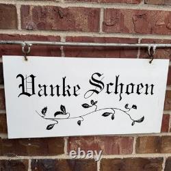 Vintage Syracuse Nebraska Germanfest Double Sided Metal Stake Sign Willkommen