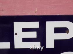 Vintage Telephone Arrow Double Sided Porcelain Sign