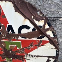 Vintage Texaco Porcelain Enamel Gas Station Sign 72 Double-Sided Round REG'D TM