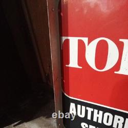 Vintage Toro Double Sided Flanged Sign (authorized Service)