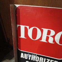 Vintage Toro Double Sided Flanged Sign (authorized Service)