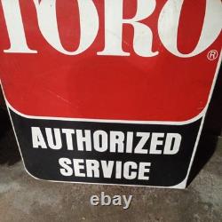 Vintage Toro Double Sided Flanged Sign (authorized Service)