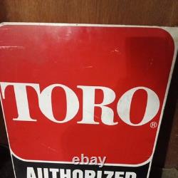 Vintage Toro Double Sided Flanged Sign (authorized Service)