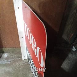 Vintage Toro Double Sided Flanged Sign (authorized Service)