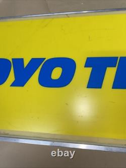 Vintage Toyo Tires Double Sided Dealer Sign Lighted Check Out The Pics It's Cool