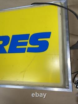 Vintage Toyo Tires Double Sided Dealer Sign Lighted Check Out The Pics It's Cool