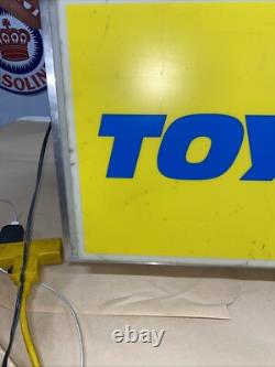 Vintage Toyo Tires Double Sided Dealer Sign Lighted Check Out The Pics It's Cool