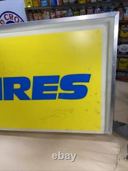Vintage Toyo Tires Double Sided Dealer Sign Lighted Check Out The Pics It's Cool