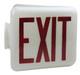 Vintage Triangular Double Sided White Milk Glass Exit Sign Wedge Globe