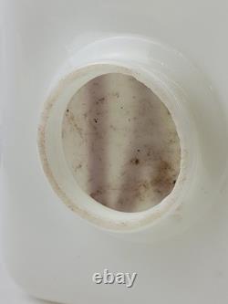 Vintage Triangular Double Sided White Milk Glass Exit Sign Wedge Globe