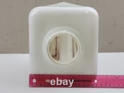 Vintage Triangular Double Sided White Milk Glass Exit Sign Wedge Globe