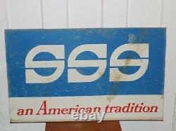 Vintage Triple SSS Stamps An American Tradition Double Sided Sign