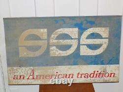 Vintage Triple SSS Stamps An American Tradition Double Sided Sign