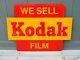 Vintage We Sell Kodak Film Double-sided Hanging Sign (general Store) 24 X 18