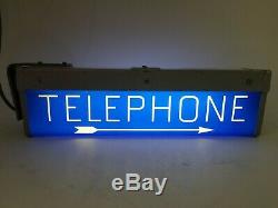 Vintage Western Electric Hanging Telephone Booth Lighted Double Sided Sign 19