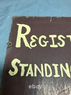 Vintage Wood Registered Quarter Horses Double Sided 18 x 24 Sign Old 1013-23B