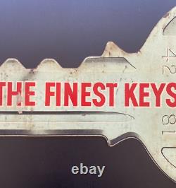 Vintage Yale Key Advertising Trade Shop Metal Sign Double Sided See Description