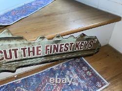 Vintage Yale & Towne Lock Two 2 Double Sided Sign Shop Locksmith Advertising 34