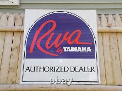 Vintage Yamaha Riva Scooter Double Sided Metal Sign